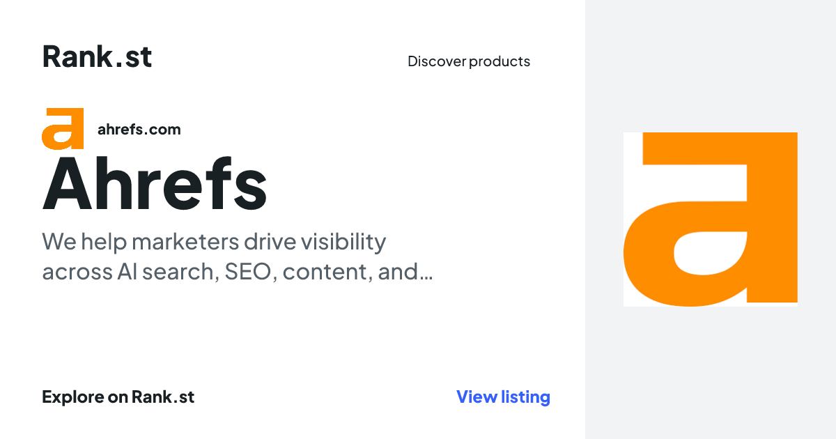 Ahrefs social card preview
