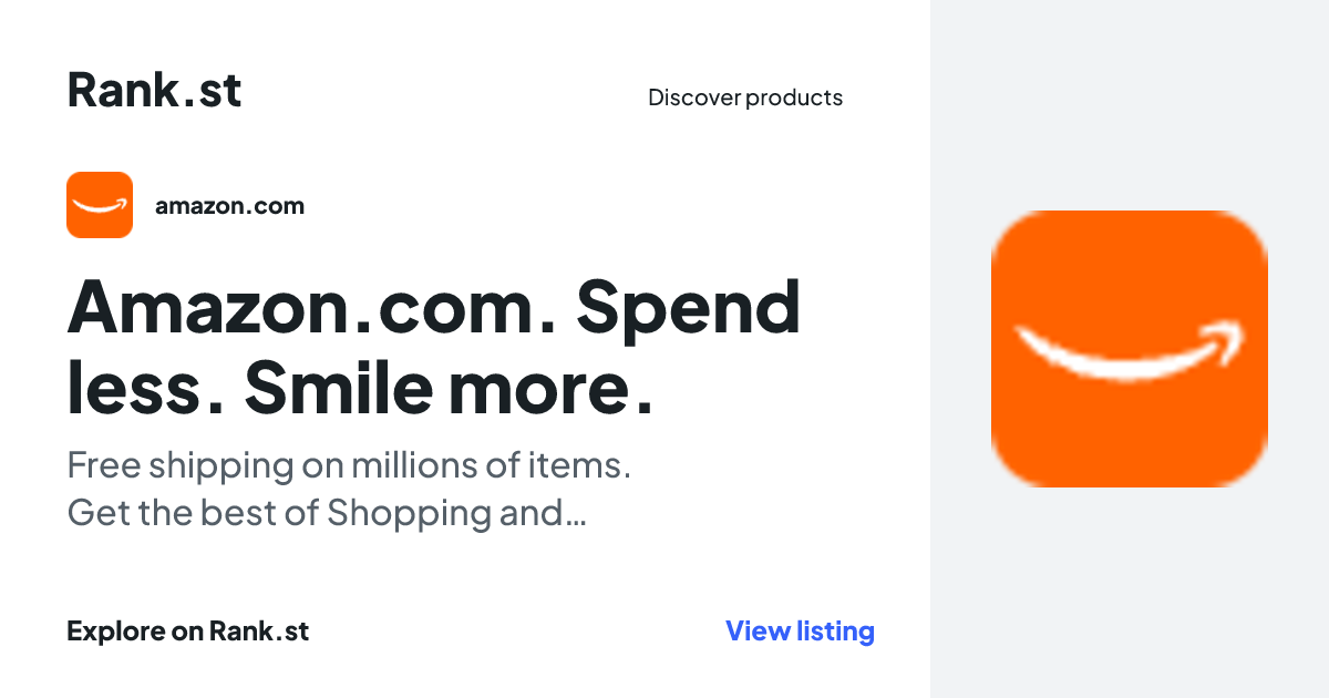 Amazon.com. Spend less. Smile more. social card preview
