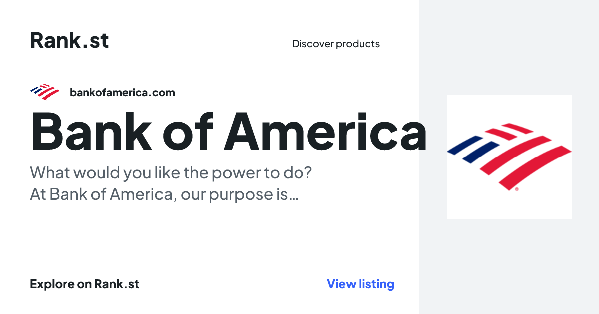 Bank of America social card preview