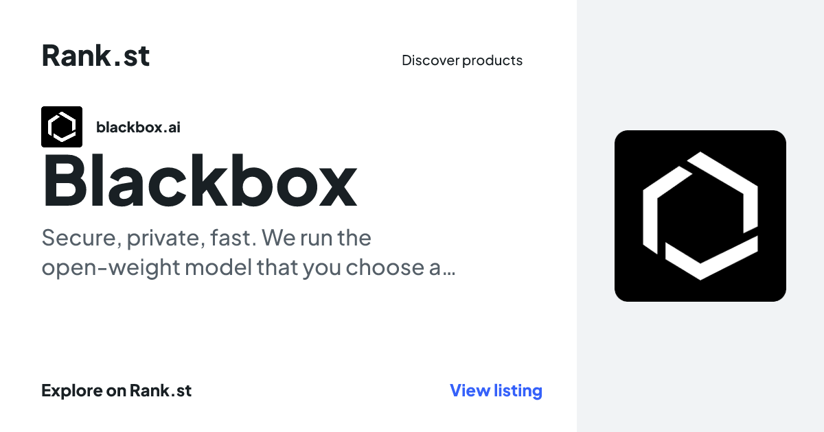 Blackbox social card preview