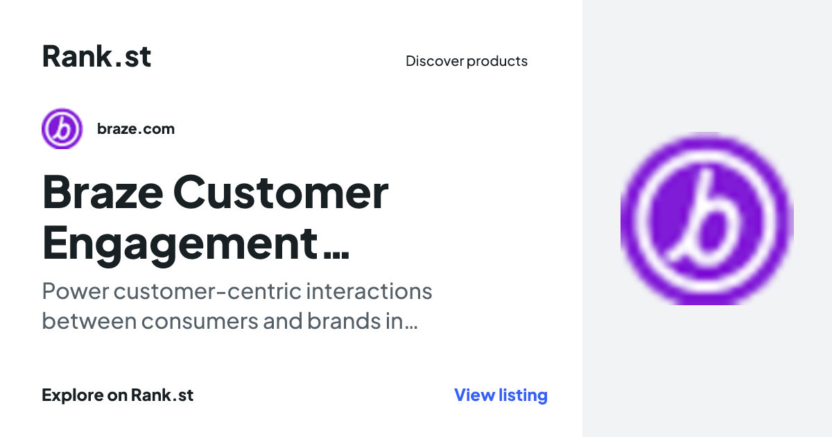 Braze Customer Engagement Platform social card preview
