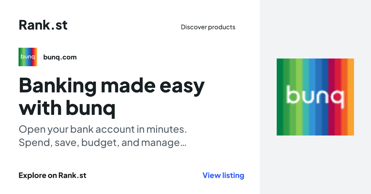 Banking made easy with bunq social card preview