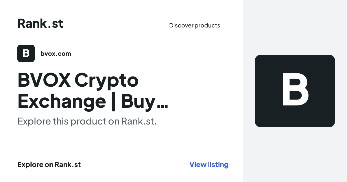 BVOX Crypto Exchange | Buy and Sell Bitcoin and Ethereum social card preview