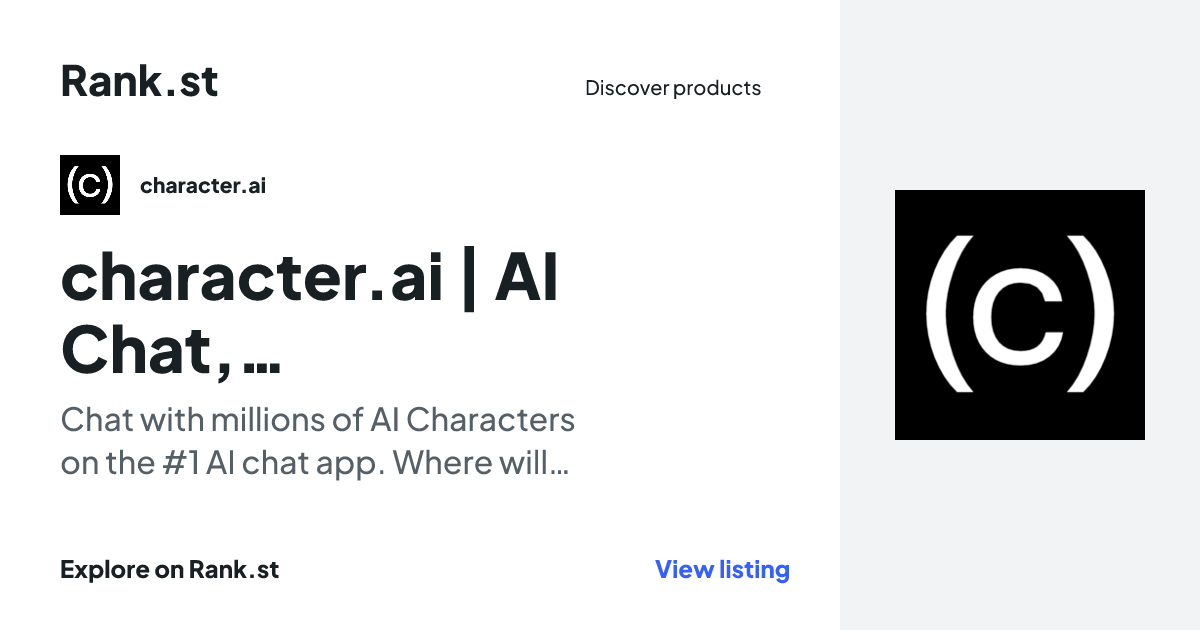 character.ai | AI Chat, Reimagined–Your Words. Your World. social card preview