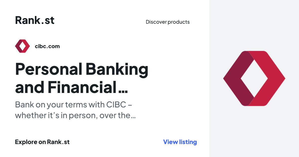 Personal Banking and Financial Services | CIBC social card preview