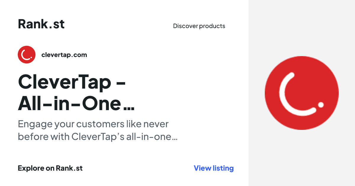 CleverTap - All-in-One Customer Engagement Platform social card preview