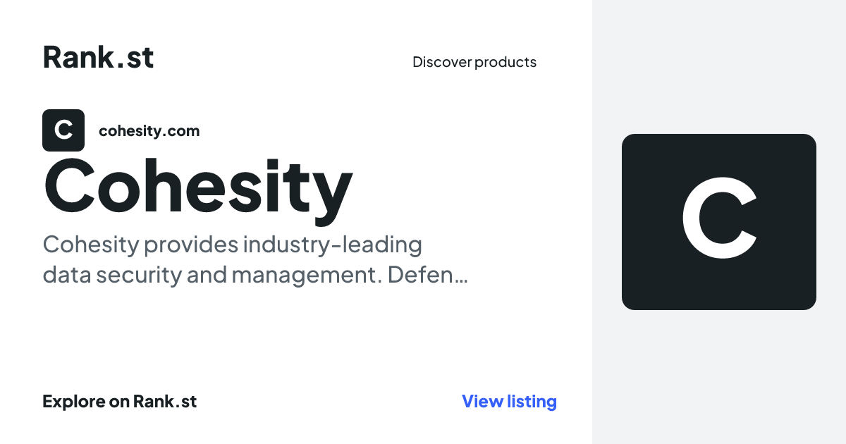 Cohesity social card preview