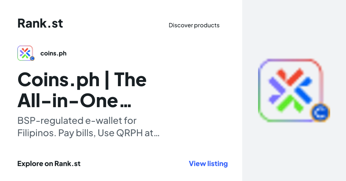 Coins.ph | The All-in-One E-Wallet & Crypto Super App for Filipinos social card preview