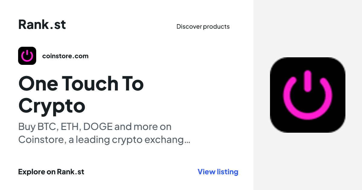 One Touch To Crypto social card preview