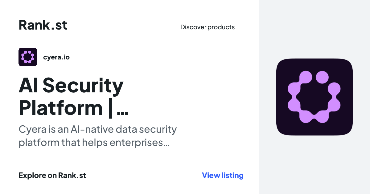 AI Security Platform | Protect Data & Secure AI | Cyera social card preview