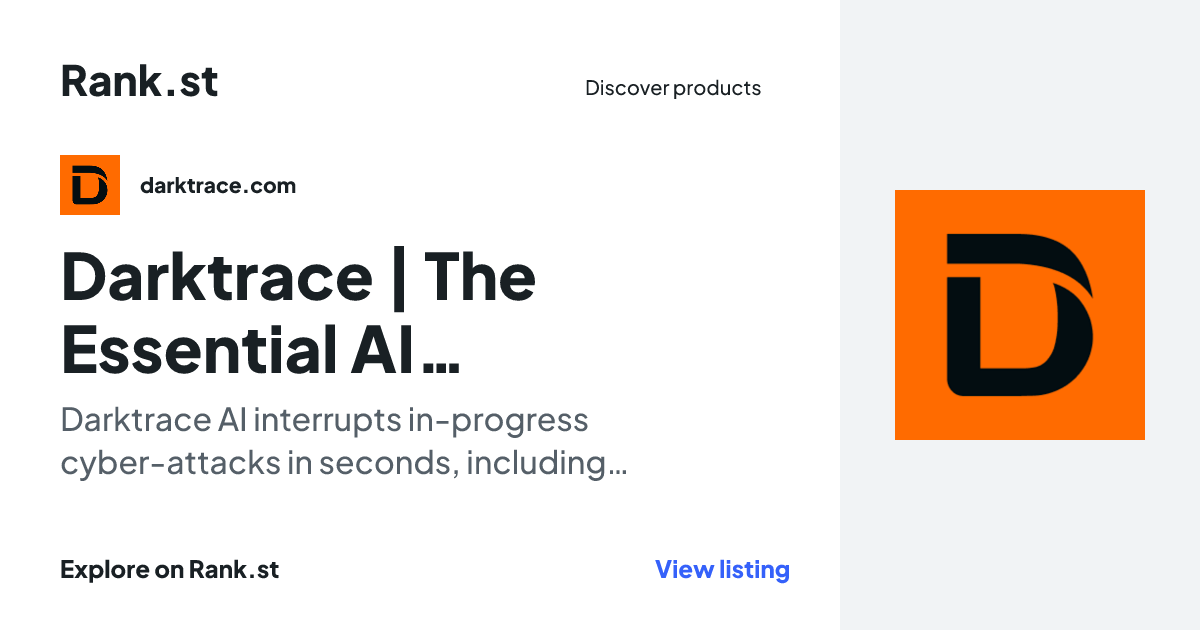 Darktrace | The Essential AI Cybersecurity Platform social card preview