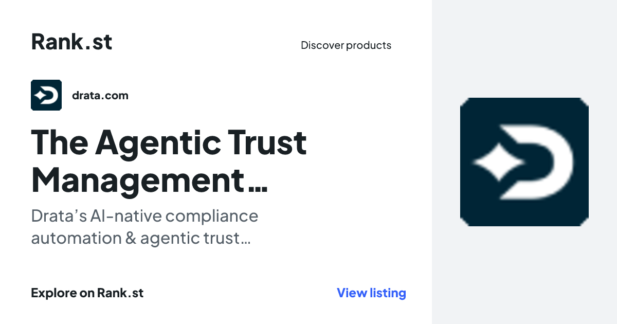 The Agentic Trust Management Platform | Drata social card preview