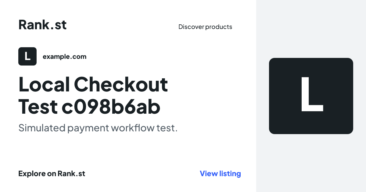 Local Checkout Test c098b6ab social card preview