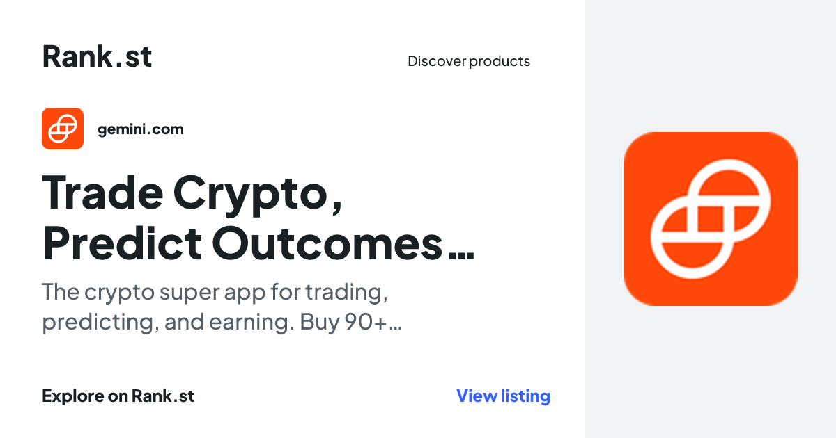 Trade Crypto, Predict Outcomes & Earn — All in One Platform | Gemini social card preview
