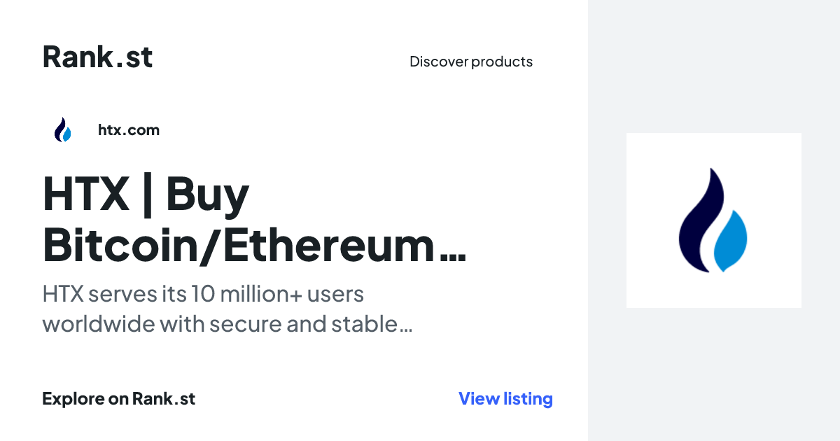 HTX | Buy Bitcoin/Ethereum| Secure cryptocurrency trading platform social card preview