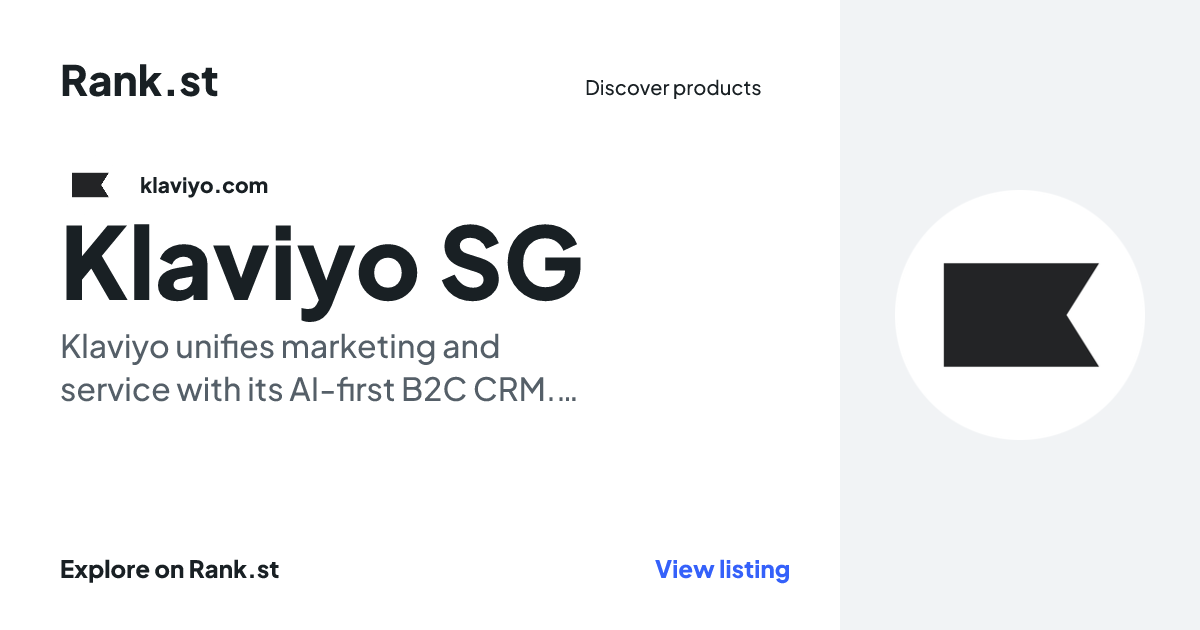 Klaviyo SG social card preview