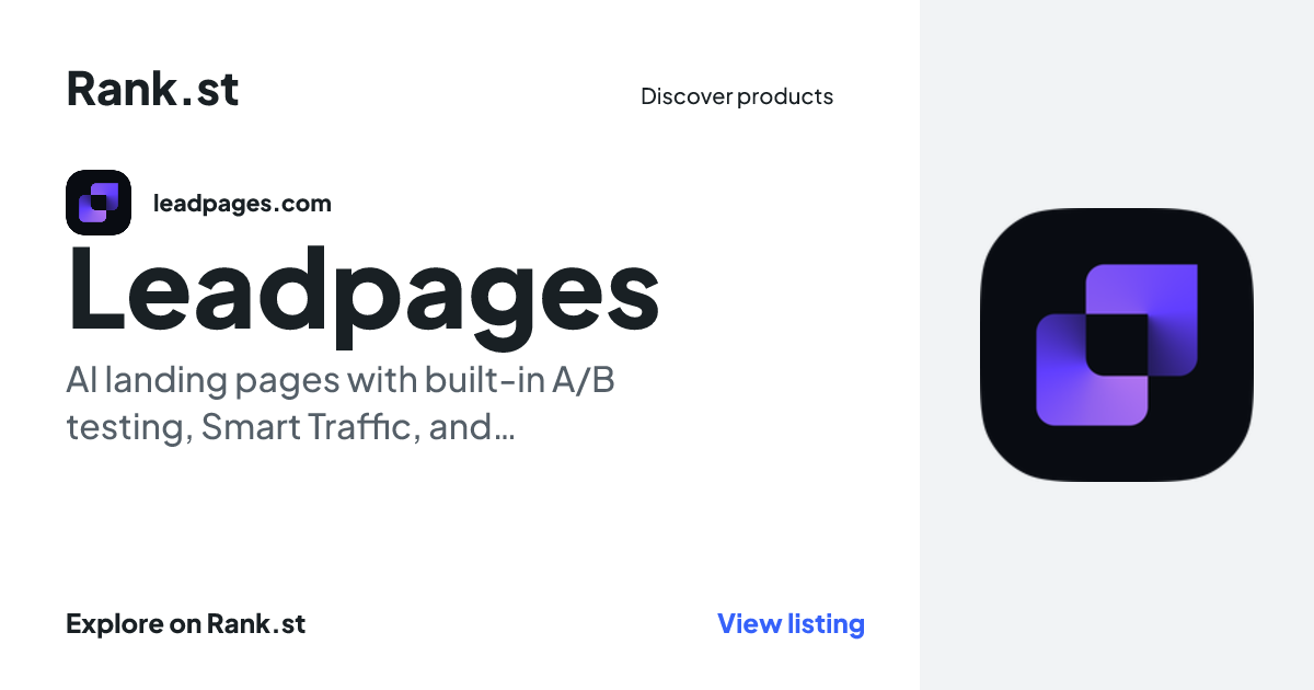 Leadpages social card preview
