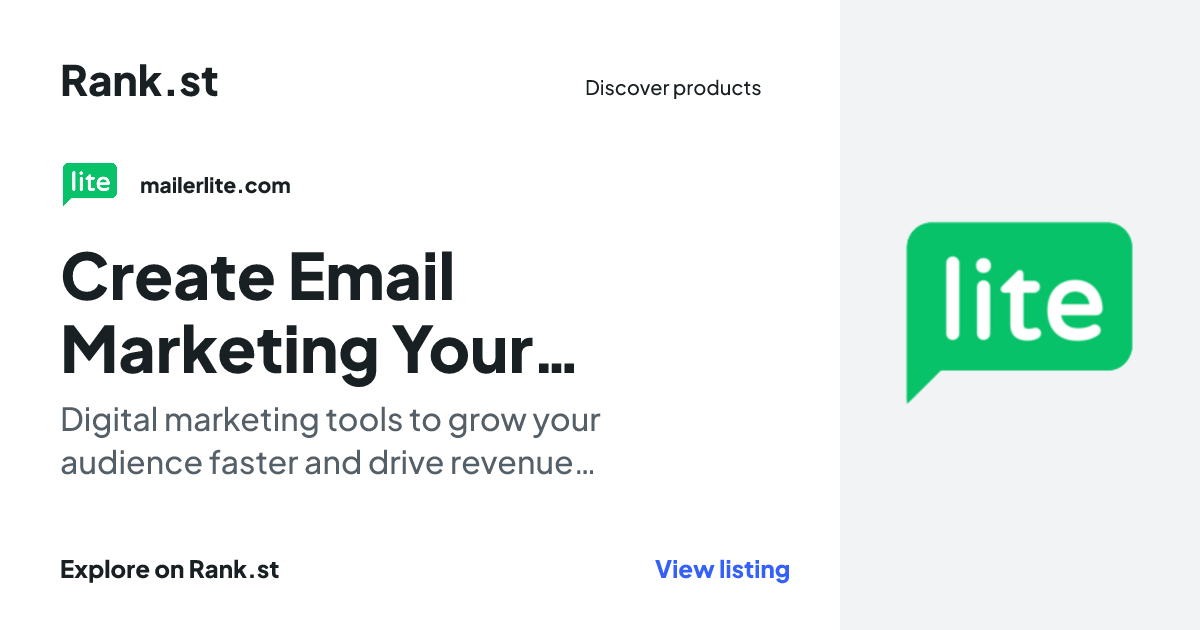 Create Email Marketing Your Audience Will Love - MailerLite social card preview