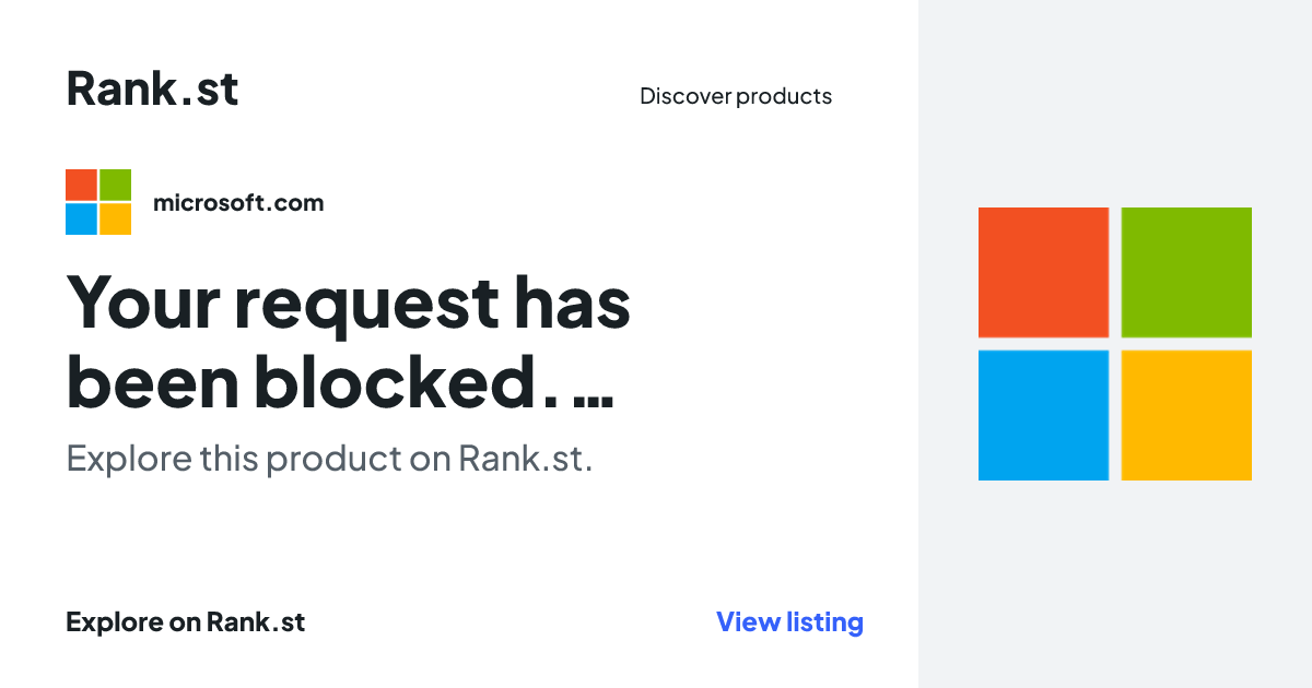 Your request has been blocked. This could be due to several reasons. social card preview
