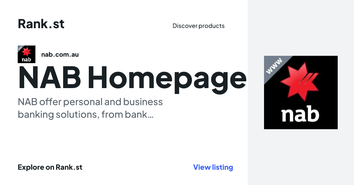 NAB Homepage social card preview