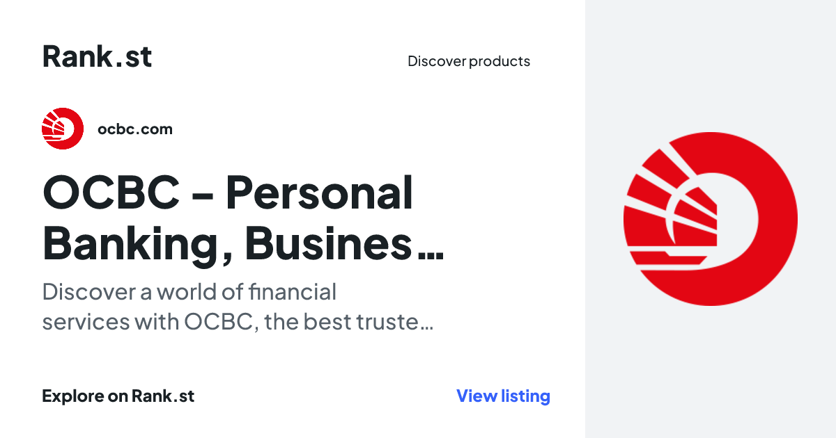 OCBC - Personal Banking, Business Banking, Wealth Management social card preview