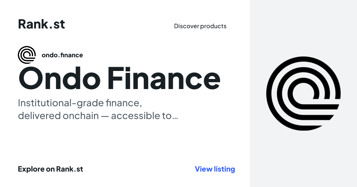 Ondo Finance social card preview