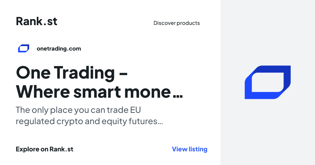 One Trading - Where smart money does more social card preview