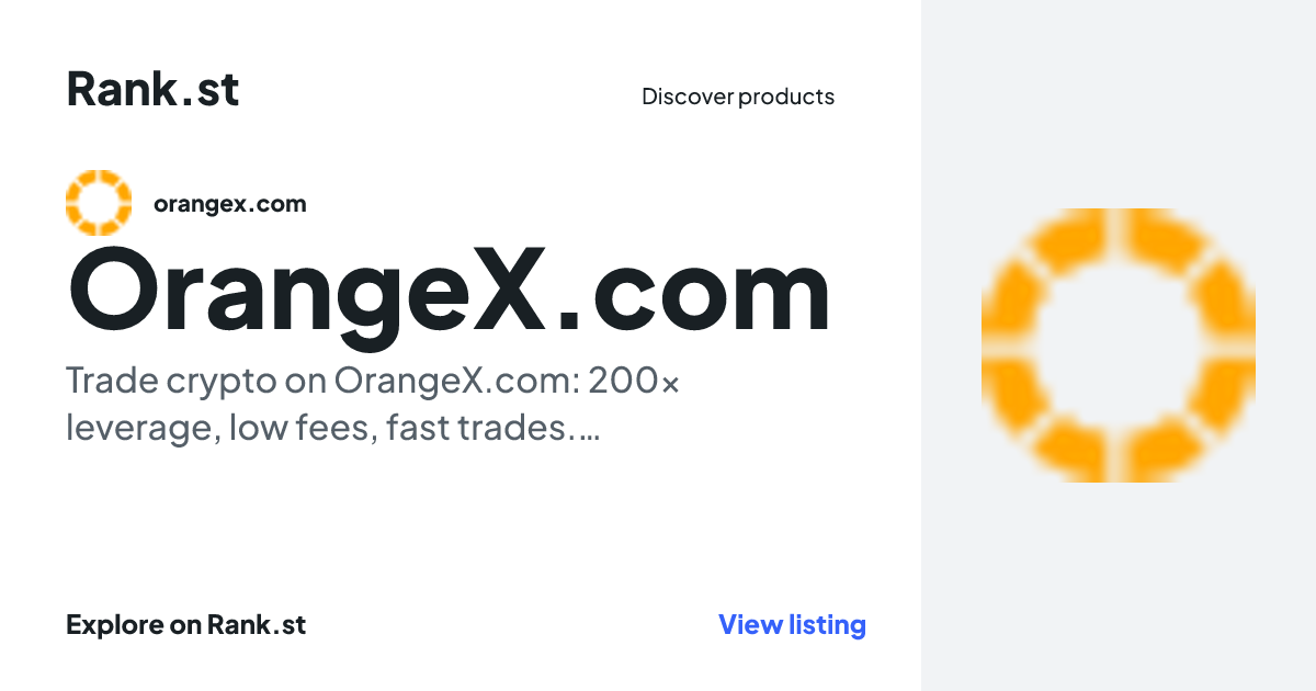 OrangeX.com social card preview