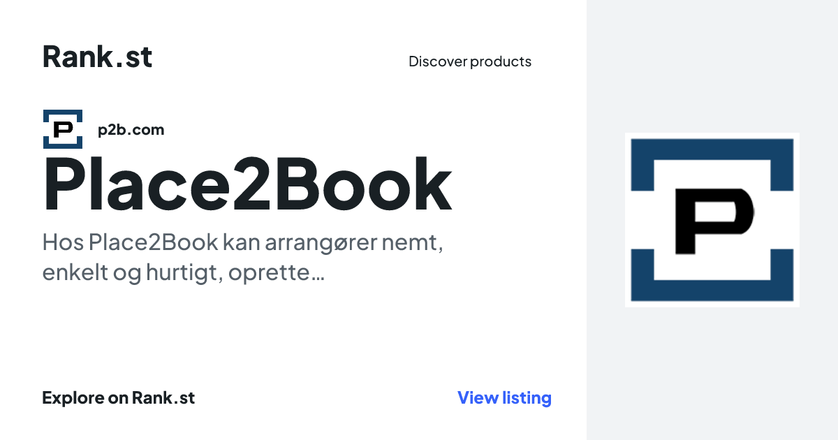 Place2Book social card preview