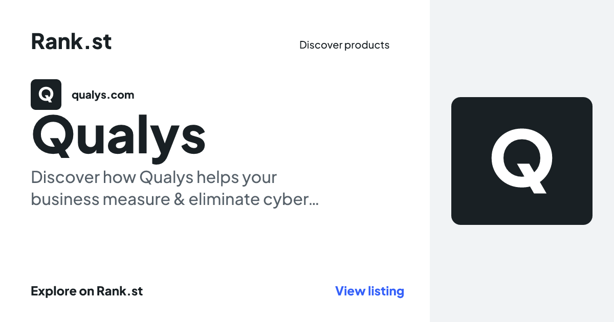 Qualys social card preview