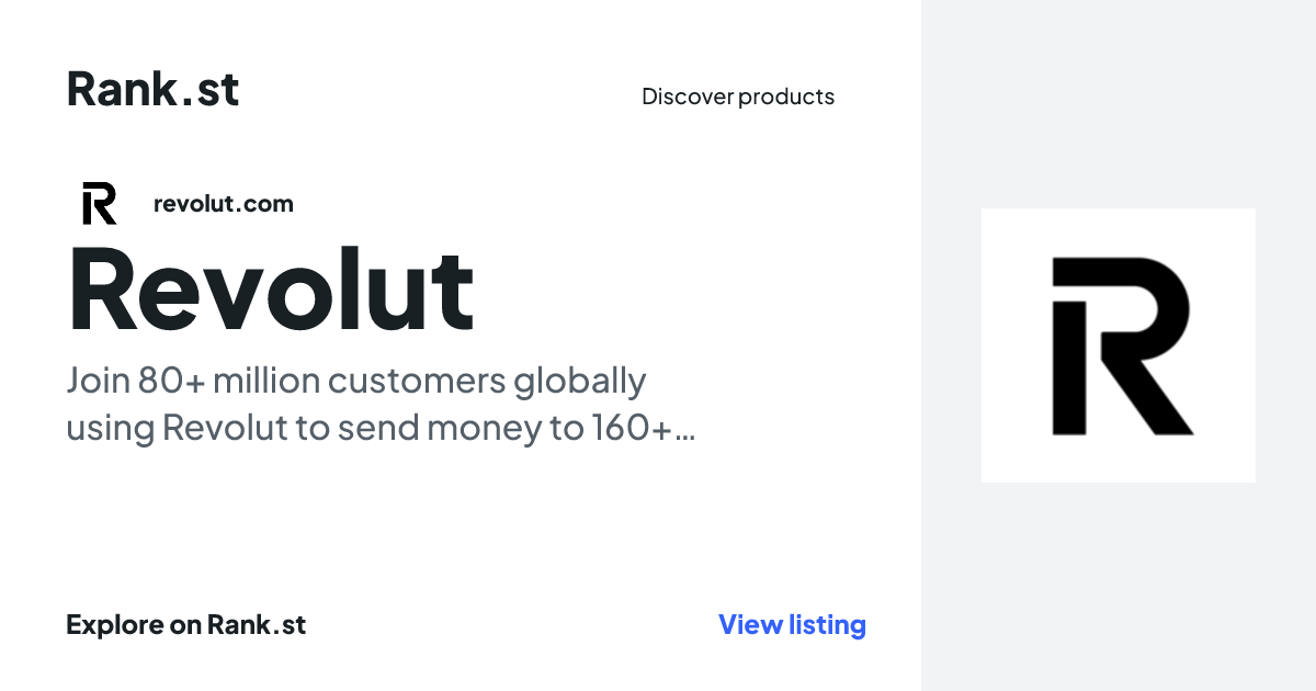 Revolut social card preview