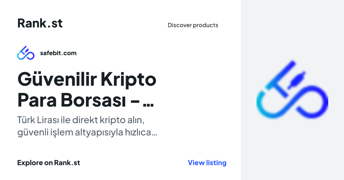 Güvenilir Kripto Para Borsası - Bitcoin Borsası | SAFEbit social card preview