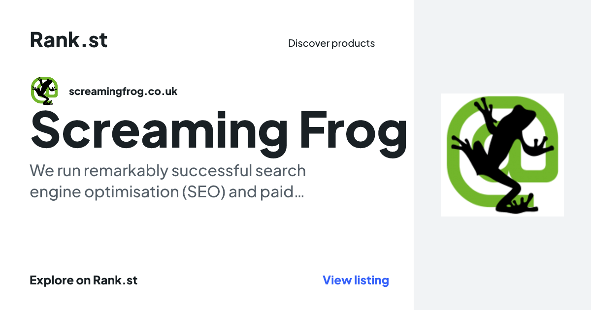 Screaming Frog social card preview