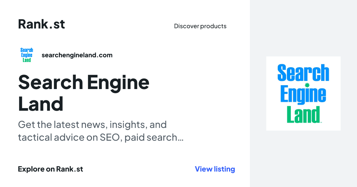 Search Engine Land social card preview