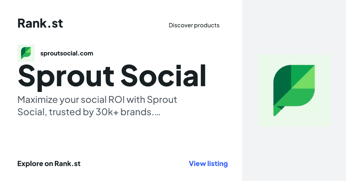 Sprout Social social card preview