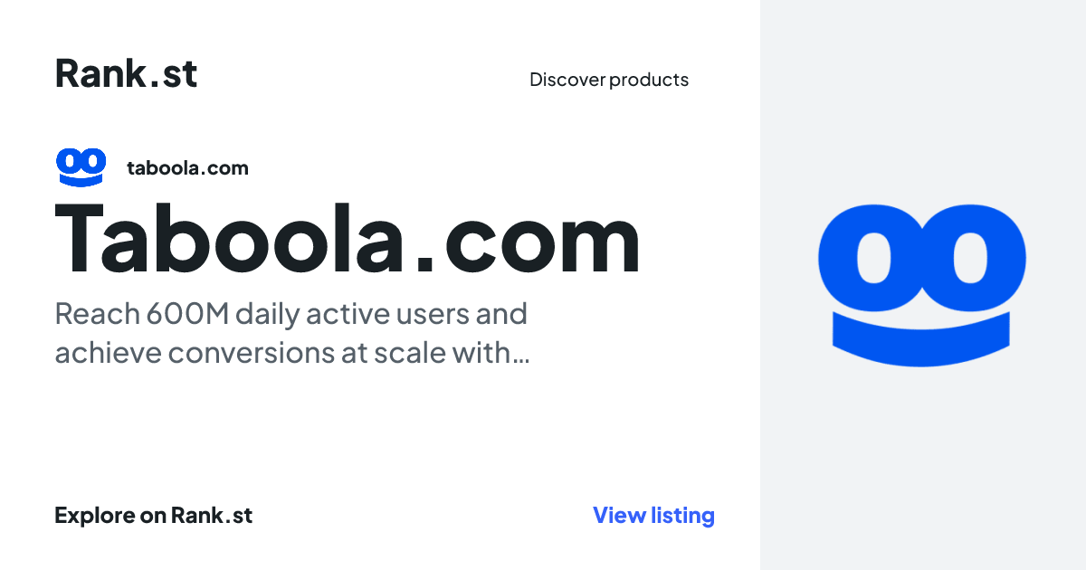 Taboola.com social card preview