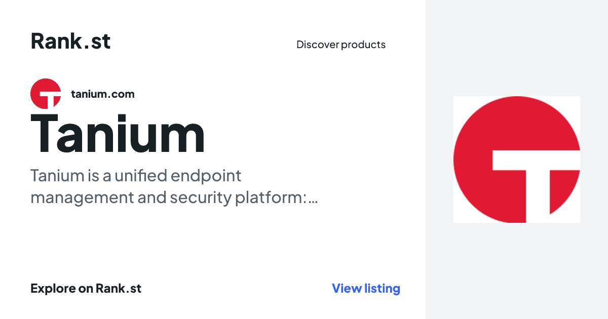 Tanium social card preview