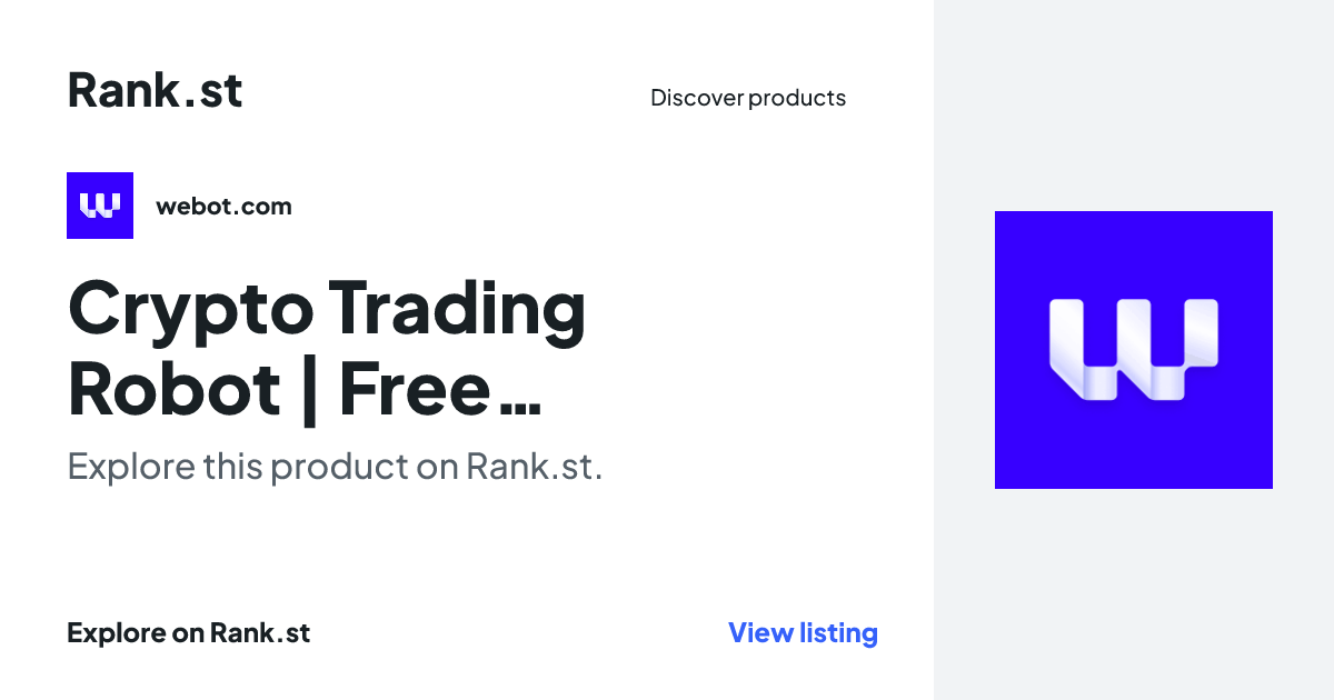 Crypto Trading Robot | Free Crypto Trading Bot | Webot social card preview