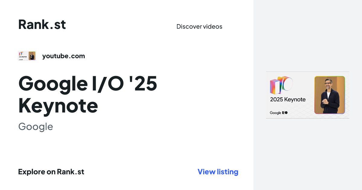 Google I/O '25 Keynote social card preview