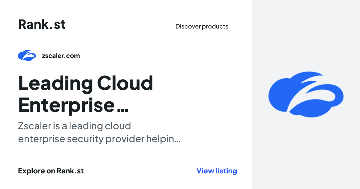 Leading Cloud Enterprise Security Provider for Zero Trust social card preview